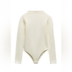 NWT Zara White Fitted Seamless Bodysuit